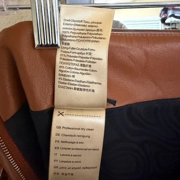 Scotch & Soda Tan Leather Pencil Skirt - Picture 5 of 5